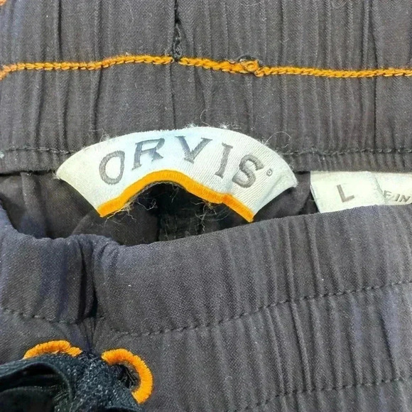 Orvis men’s black joggers draw string waist front and back pockets size Large - Picture 7 of 10
